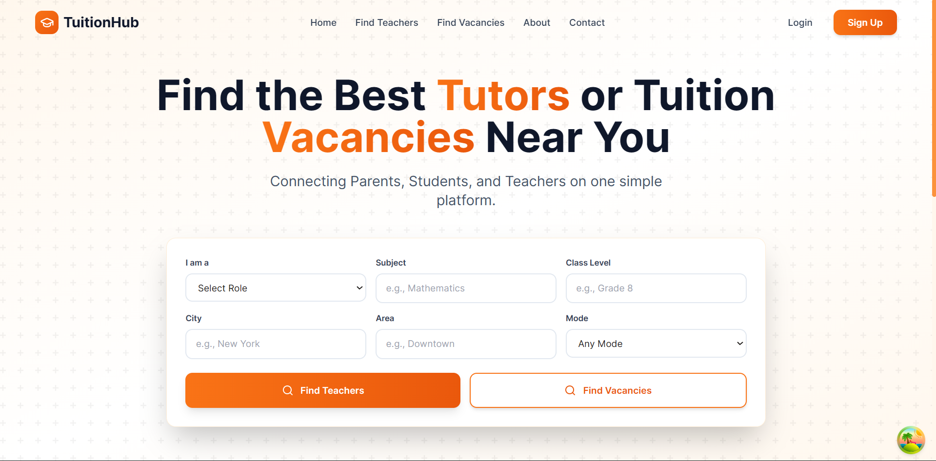 Tuition Platform (Tutor Hub) preview